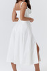 Corset A Line Midi Dress White