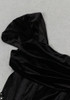 Draped Velvet Sequin Maxi Dress Black