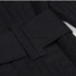 Long Sleeve Lapel Belt Dress Black