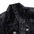 Long Sleeve Sparkly Velvet Blazer Black