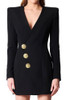 Long Sleeve Blazer Dress Black