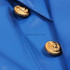 Long Sleeve Faux Leather Jacket Blue