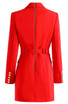 Long Sleeve Coat Dress Red