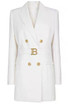 Long Sleeve Coat Dress White