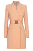 Long Sleeve Coat Dress Peach