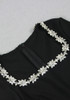 Long Sleeve Crystal Neckline Jumpsuit Black