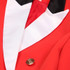 Long Sleeve Suit Red Black White