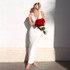 Bustier Ruched Maxi Dress White