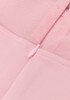 Long Sleeve Mesh Insert Draped Midi Dress Pink