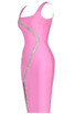 Crystal Snake Midi Dress Pink