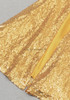 Long Sleeve Bardot Sequin Maxi Dress Gold