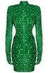 Long Sleeve Sequin Velvet Green