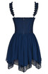 Lace Corset A Line Dress Navy Blue