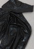 Animal Print Halter Draped Midi Dress Black