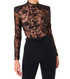 Long Sleeve Lace Sequin Jumpsuit Black