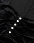 Puff Sleeve Lace Mermaid Midi Velvet Dress Black