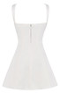 Lace Bustier A Line Dress White
