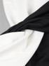 One Shoulder Draped Maxi Dress Black White