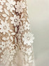 Strapless Floral Crochet A Line Midi Dress Nude