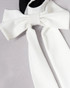 One Shoulder Bow Detail Midi Dress Black White