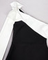 One Shoulder Bow Detail Midi Dress Black White