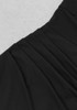 One Shoulder Ruffle Detail Midi Dress Black