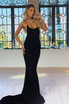 Cross Back Mermaid Maxi Dress Black