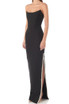 Strapless Corset Maxi Dress Black