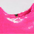Long Sleeve Sequined Dress Hot Pink