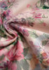 Long Sleeve Floral Ruffle A Line Dress Nude
