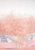 Strapless Feather Sequin Maxi Dress Pink