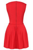Corset Detail A Line Dress Red