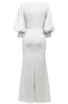 Sequin Puff Sleeve Maxi Dress White