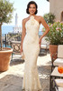 Halter Floral Maxi Dress Ivory