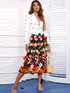 Floral Embroidered Midi Skirt