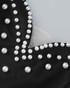 Strapless Pearl Sequin Crystal A Line Dress Black