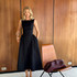 A Line Midi Dress Black