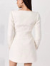 Long Sleeve Bardot Blazer Dress Ivory