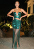 Strapless Sparkly Maxi Dress Green