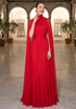Cape Maxi Dress Red