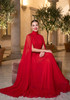 Cape Maxi Dress Red