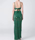 Scalloped Three Piece Maxi Dress Green