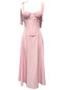 Bustier Corset A Line Midi Dress Pink