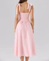 Bustier Corset A Line Midi Dress Pink