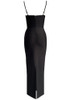 Crystal Structured Maxi Dress Black