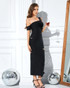 One Shoulder Cut Out Maxi Dress Black