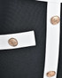 Button Detail Dress Black White