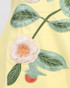 Strapless Embroidered Floral Dress Yellow