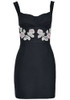 Crystal Floral Dress Black
