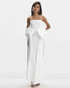 Strapless Bow Detail Maxi Dress White